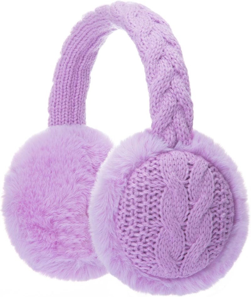Ztl Kids Knit Earmuffs Winter Outdoor Plush Ear Warmers for Boys Girls 4-16 Years - Image 1